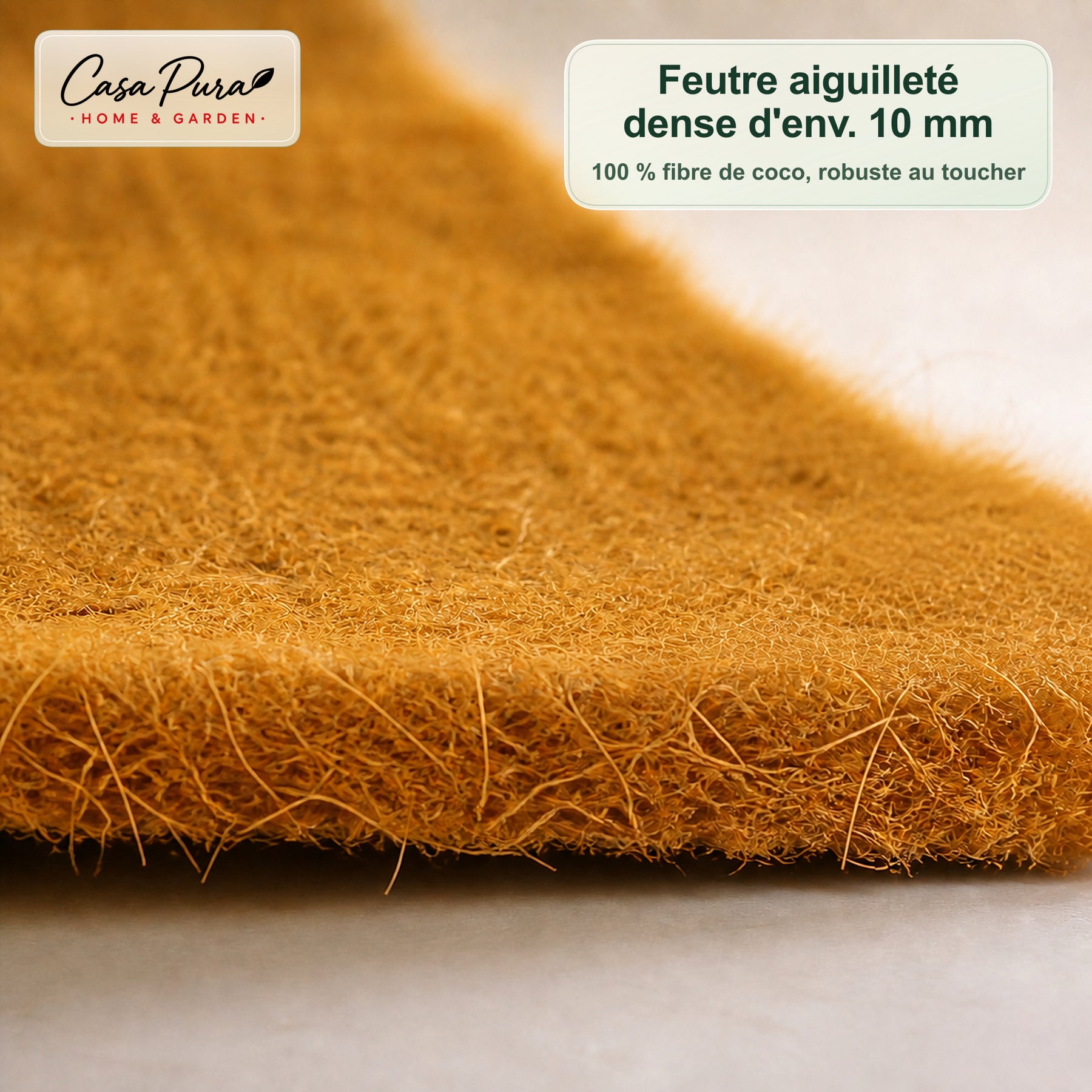 Natte coco sur mesure | 100 % fibre de coco | Protection hivernale & plantes | Largeur 100 cm