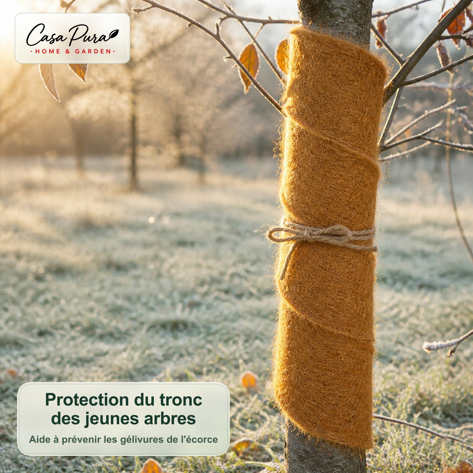 Natte en coco 100 × 1000 cm | Rouleau de 10 m en 100 % fibre de coco | 10 mm d’épaisseur