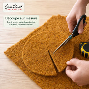 Natte en coco 100 × 1000 cm | Rouleau de 10 m en 100 % fibre de coco | 10 mm d’épaisseur