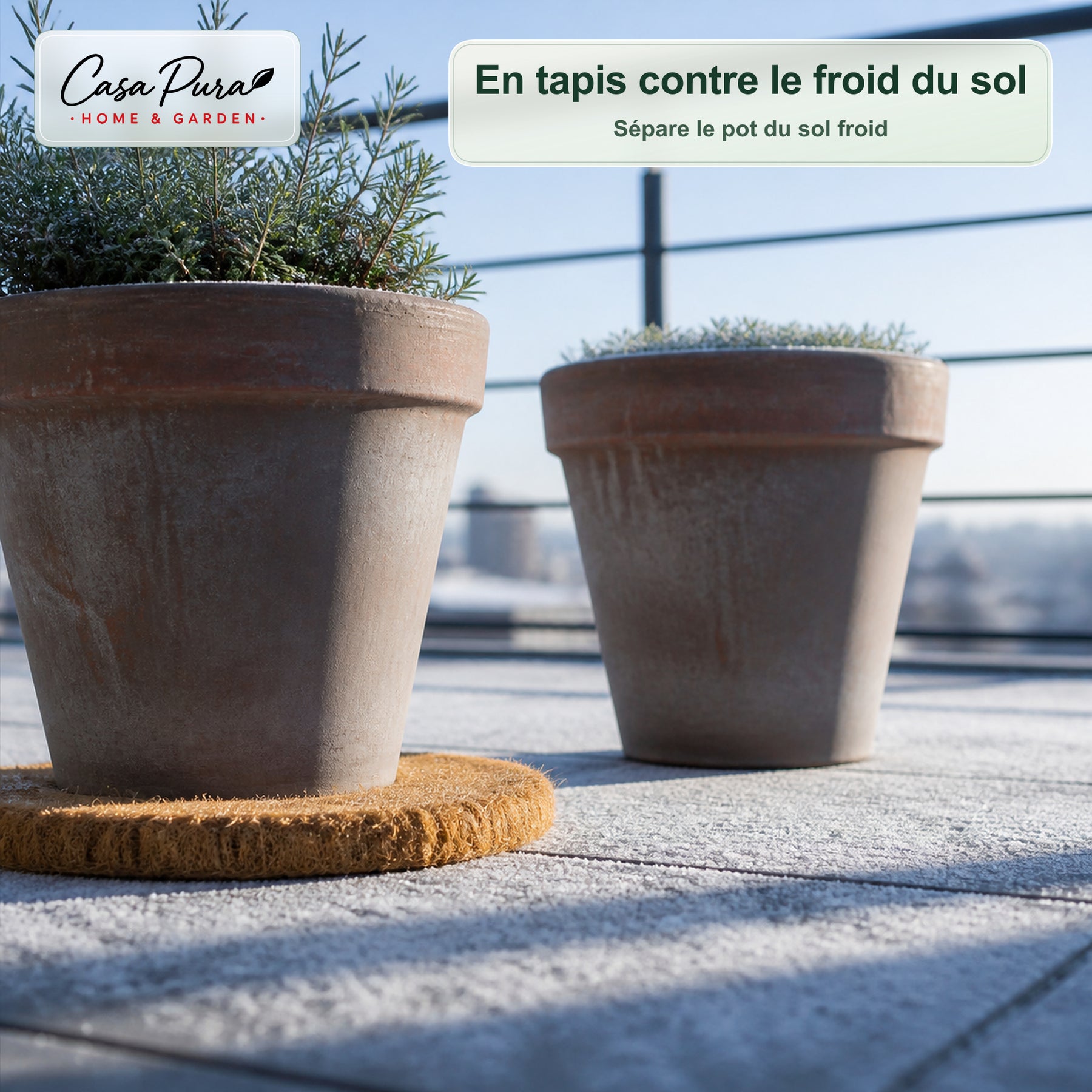 Natte coco sur mesure | 100 % fibre de coco | Protection hivernale & plantes | Largeur 100 cm