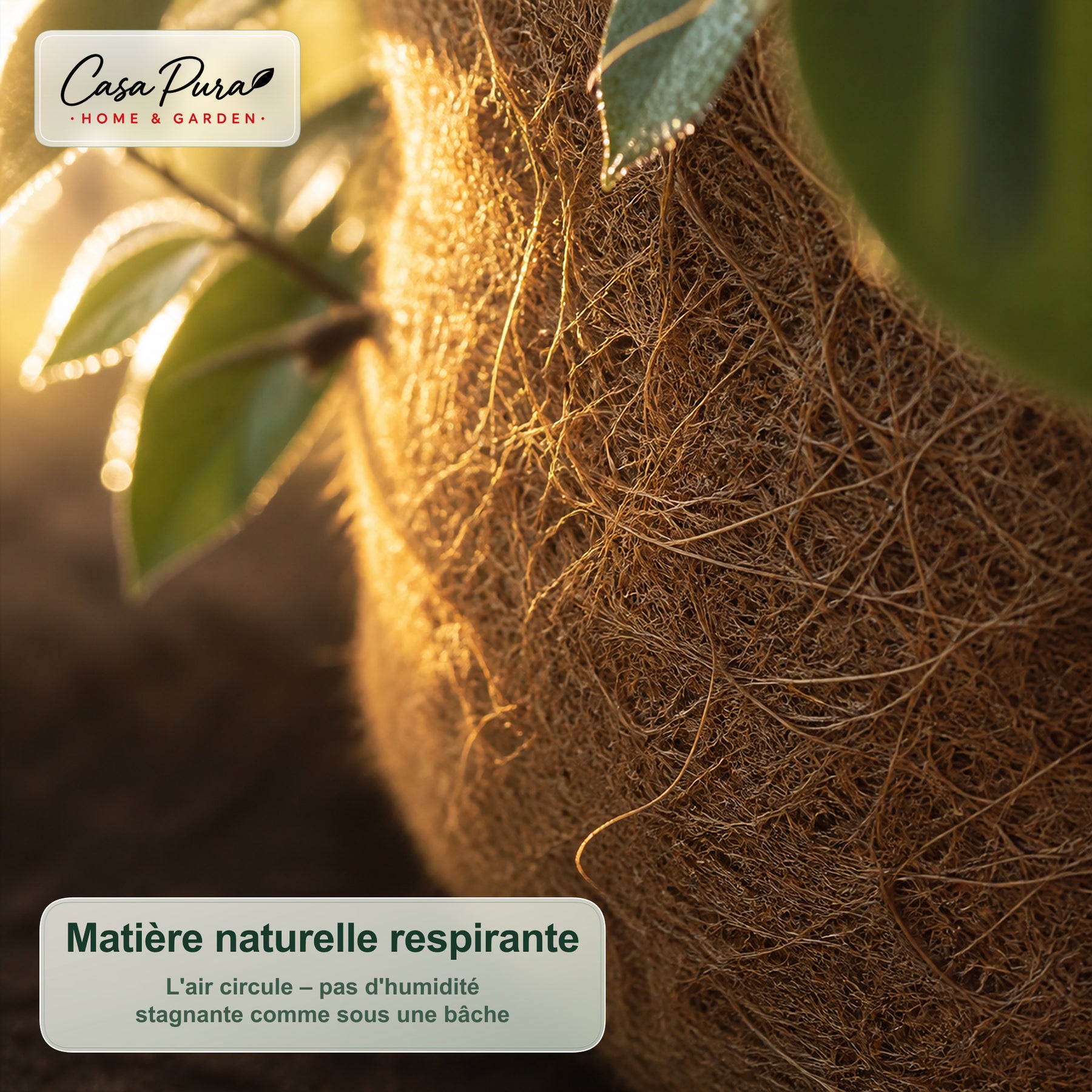 Natte coco sur mesure | 100 % fibre de coco | Protection hivernale & plantes | Largeur 100 cm