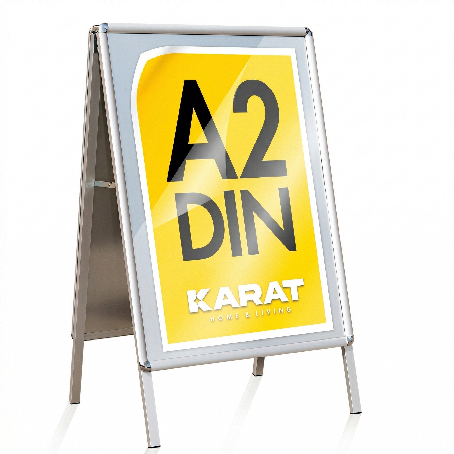 Panneau stop-trottoir | DIN A1 & A2 | Chevalet publicitaire double face en aluminium