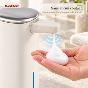 Distributeur automatique de savon mousse | Liora | Sans contact avec capteur, batterie USB-C & inox | 250 ml