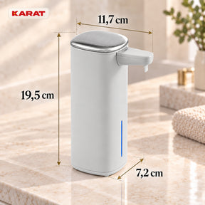 Distributeur automatique de savon mousse | Liora | Sans contact avec capteur, batterie USB-C & inox | 250 ml