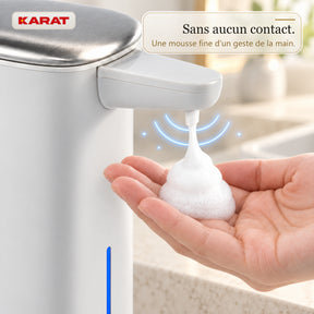 Distributeur automatique de savon mousse | Liora | Sans contact avec capteur, batterie USB-C & inox | 250 ml