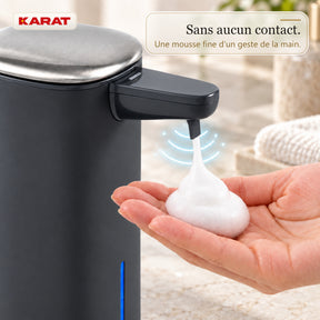 Distributeur automatique de savon mousse | Liora | Sans contact avec capteur, batterie USB-C & inox | 250 ml