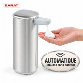 Distributeur automatique de savon mousse | Liora | Sans contact avec capteur, batterie USB-C & inox | 250 ml
