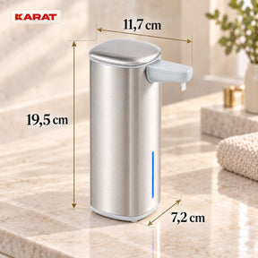 Distributeur automatique de savon mousse | Liora | Sans contact avec capteur, batterie USB-C & inox | 250 ml
