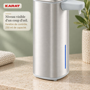 Distributeur automatique de savon mousse | Liora | Sans contact avec capteur, batterie USB-C & inox | 250 ml
