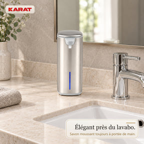 Distributeur automatique de savon mousse | Liora | Sans contact avec capteur, batterie USB-C & inox | 250 ml