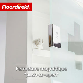 Armoire à pharmacie | Allen | Armoire à médicaments verrouillable en acier inoxydable ou thermolaqué blanc | Avec porte en verre