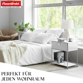 Étagère métallique | Concept Epure MK-139 | Étagère d'appoint et de rangement avec tiroir et tablettes | Disponible en plusieurs couleurs