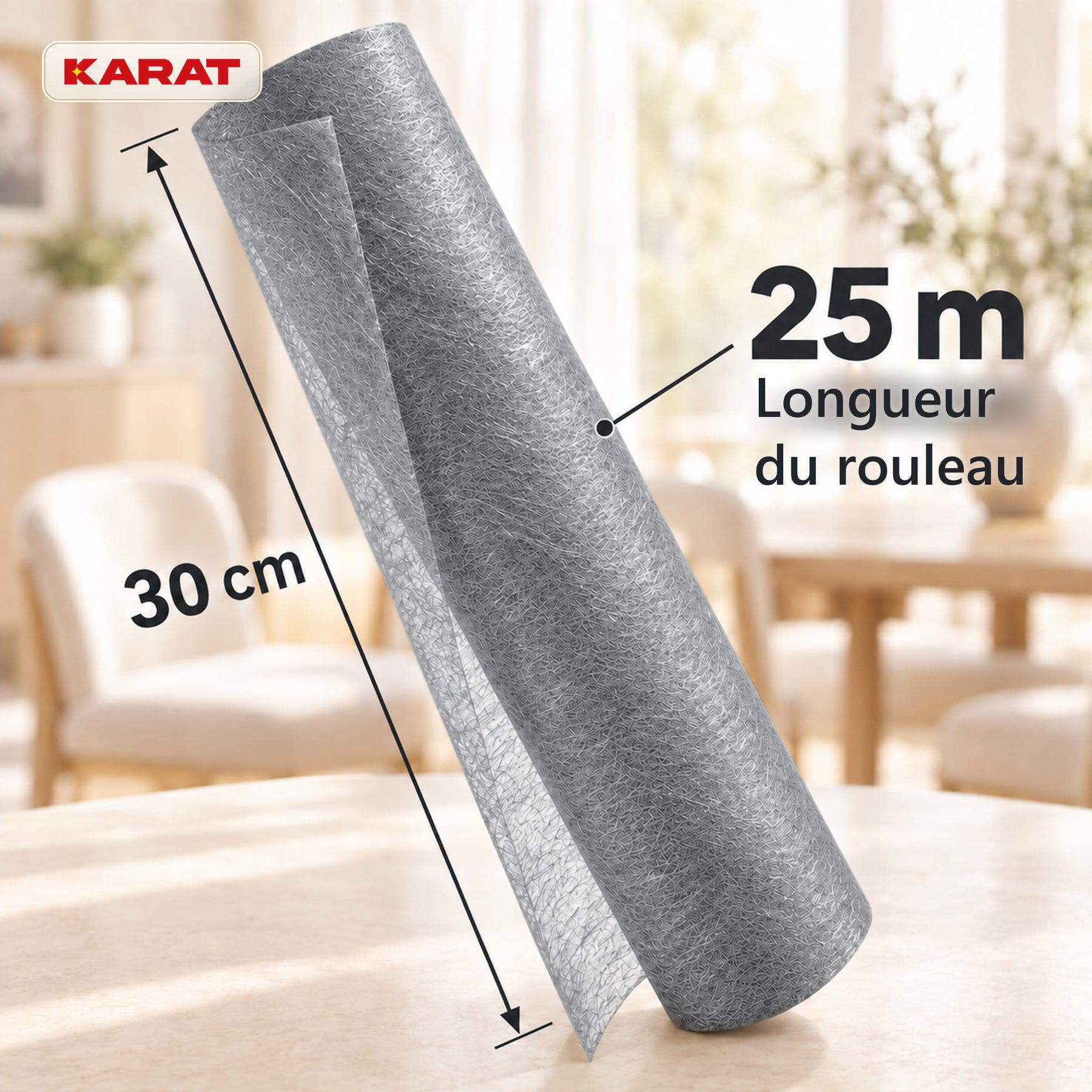 Chemin de table | Monarch | Voile décoratif à reflets métallisés | Rouleau 30 cm x 25 m | 13 coloris