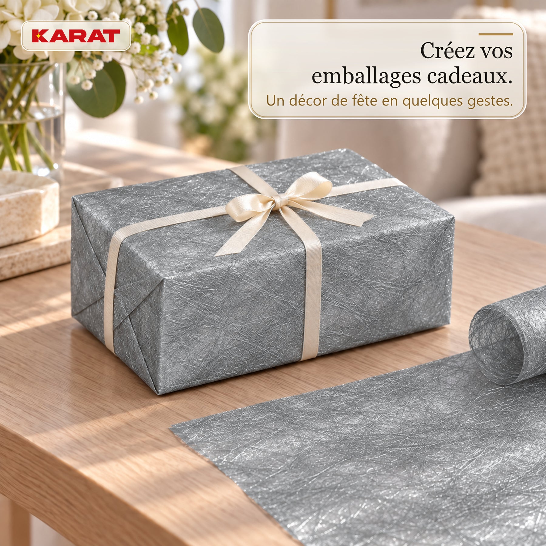 Chemin de table | Monarch | Voile décoratif à reflets métallisés | Rouleau 30 cm x 25 m | 13 coloris