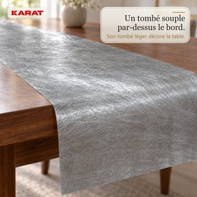 Chemin de table | Monarch | Voile décoratif à reflets métallisés | Rouleau 30 cm x 25 m | 13 coloris