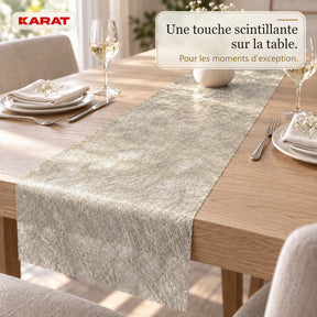Chemin de table | Monarch | Voile décoratif à reflets métallisés | Rouleau 30 cm x 25 m | 13 coloris