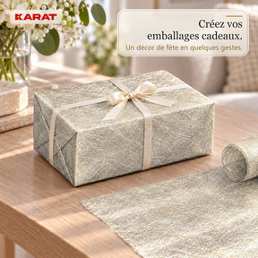 Chemin de table | Monarch | Voile décoratif à reflets métallisés | Rouleau 30 cm x 25 m | 13 coloris