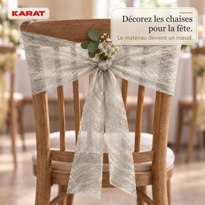 Chemin de table | Monarch | Voile décoratif à reflets métallisés | Rouleau 30 cm x 25 m | 13 coloris