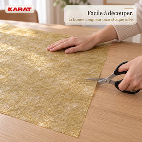 Chemin de table | Monarch | Voile décoratif à reflets métallisés | Rouleau 30 cm x 25 m | 13 coloris