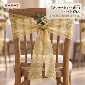Chemin de table | Monarch | Voile décoratif à reflets métallisés | Rouleau 30 cm x 25 m | 13 coloris