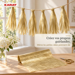 Chemin de table | Monarch | Voile décoratif à reflets métallisés | Rouleau 30 cm x 25 m | 13 coloris