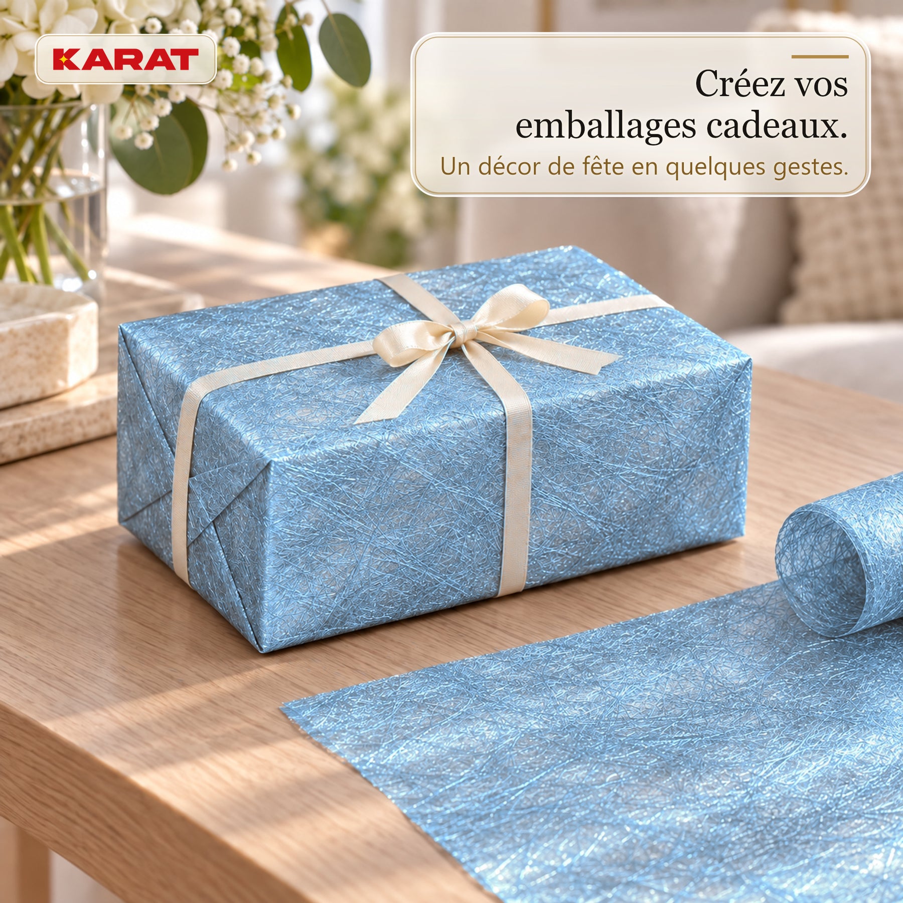Chemin de table | Monarch | Voile décoratif à reflets métallisés | Rouleau 30 cm x 25 m | 13 coloris