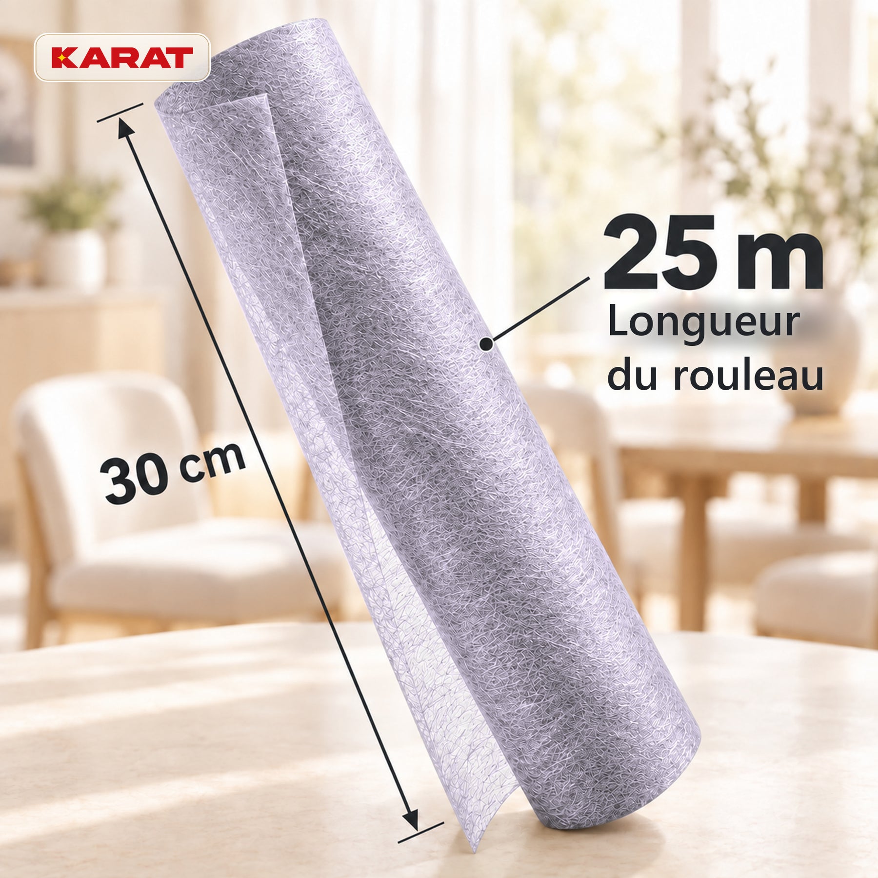 Chemin de table | Monarch | Voile décoratif à reflets métallisés | Rouleau 30 cm x 25 m | 13 coloris