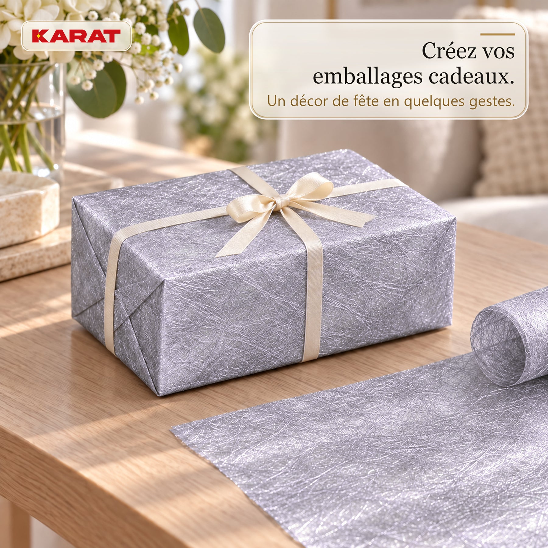 Chemin de table | Monarch | Voile décoratif à reflets métallisés | Rouleau 30 cm x 25 m | 13 coloris