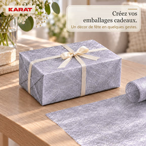 Chemin de table | Monarch | Voile décoratif à reflets métallisés | Rouleau 30 cm x 25 m | 13 coloris