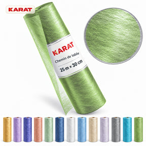 Chemin de table | Monarch | Voile décoratif à reflets métallisés | Rouleau 30 cm x 25 m | 13 coloris