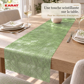 Chemin de table | Monarch | Voile décoratif à reflets métallisés | Rouleau 30 cm x 25 m | 13 coloris