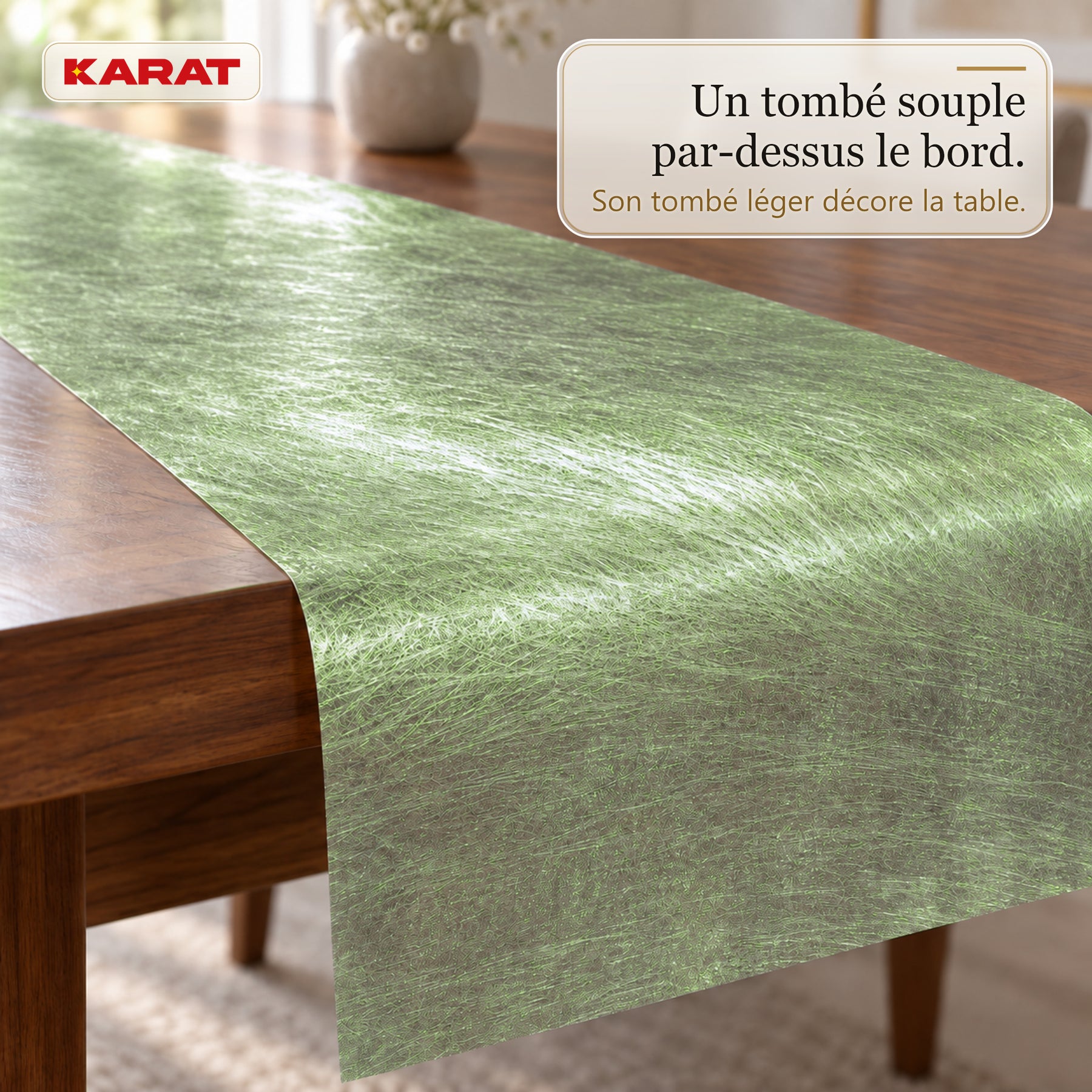 Chemin de table | Monarch | Voile décoratif à reflets métallisés | Rouleau 30 cm x 25 m | 13 coloris