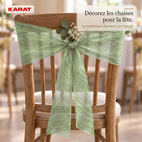 Chemin de table | Monarch | Voile décoratif à reflets métallisés | Rouleau 30 cm x 25 m | 13 coloris