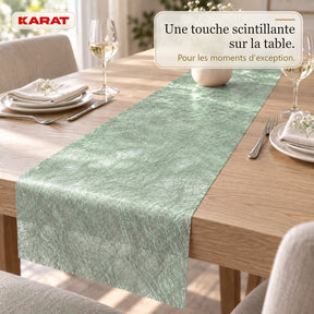 Chemin de table | Monarch | Voile décoratif à reflets métallisés | Rouleau 30 cm x 25 m | 13 coloris