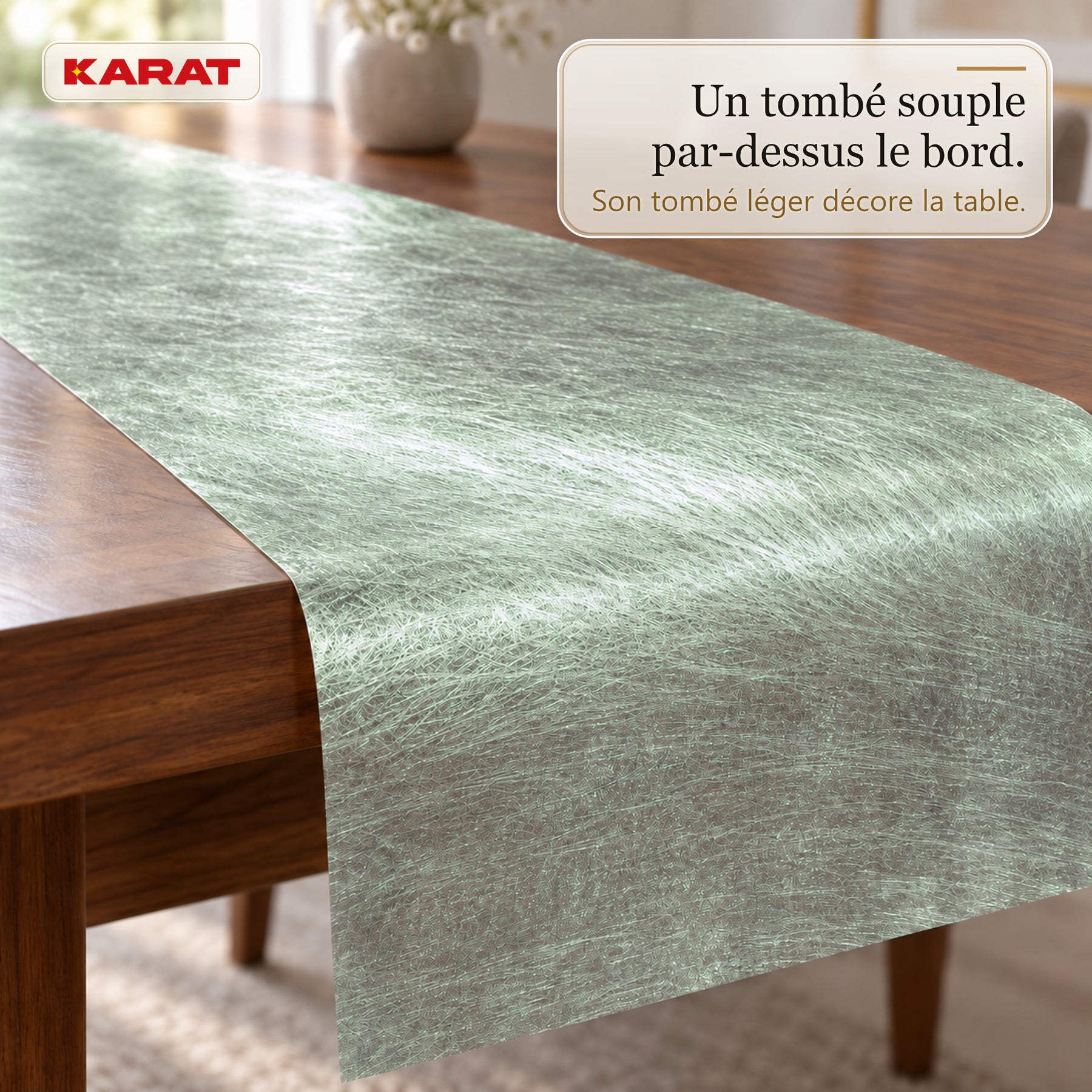 Chemin de table | Monarch | Voile décoratif à reflets métallisés | Rouleau 30 cm x 25 m | 13 coloris
