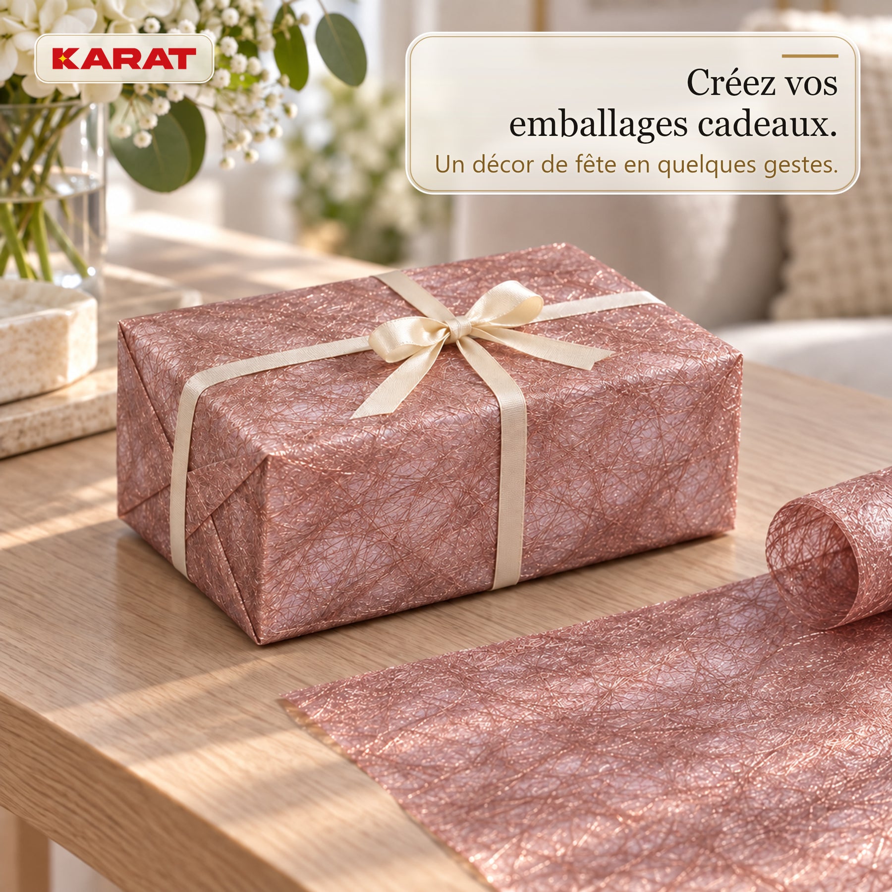 Chemin de table | Monarch | Voile décoratif à reflets métallisés | Rouleau 30 cm x 25 m | 13 coloris