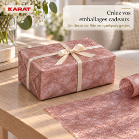 Chemin de table | Monarch | Voile décoratif à reflets métallisés | Rouleau 30 cm x 25 m | 13 coloris