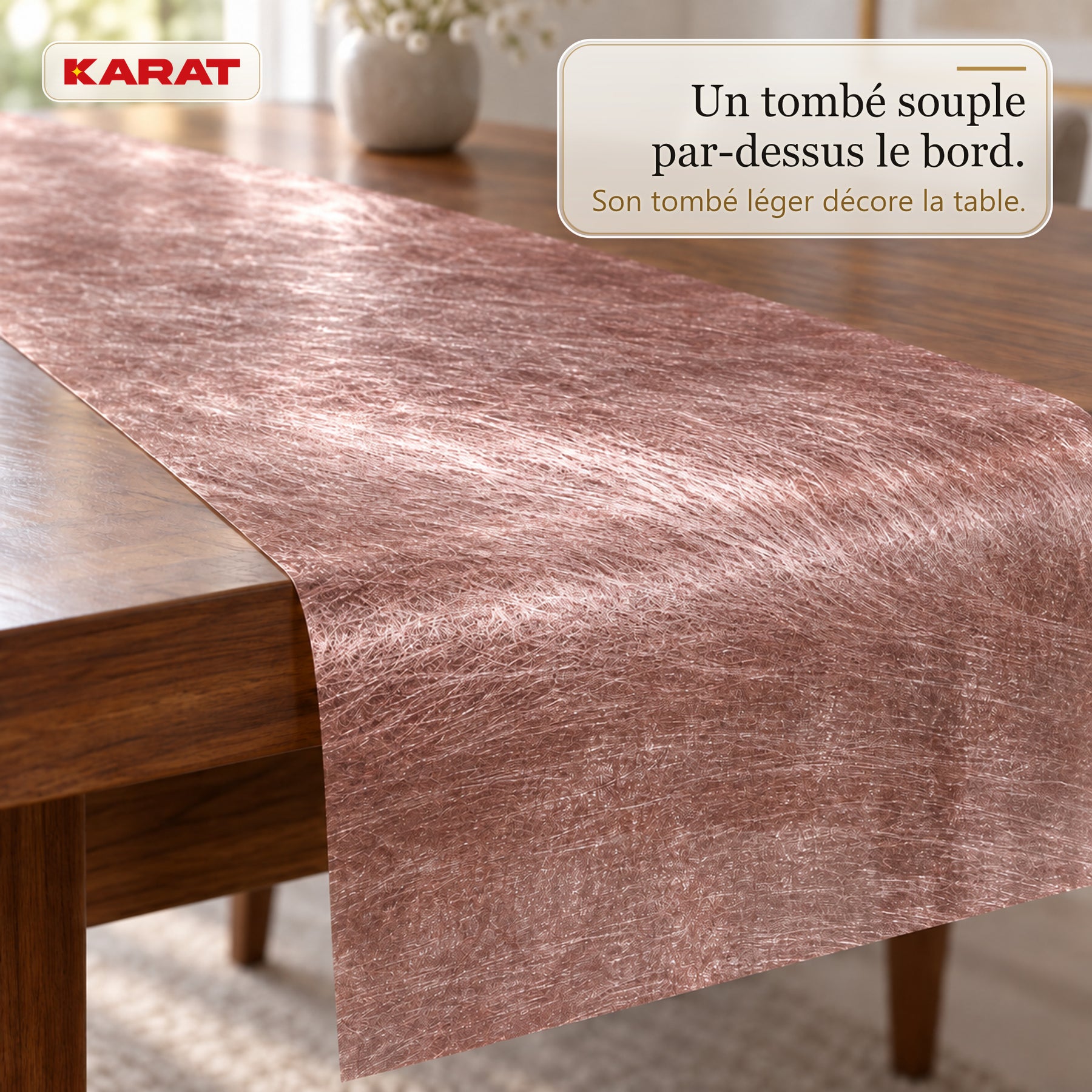 Chemin de table | Monarch | Voile décoratif à reflets métallisés | Rouleau 30 cm x 25 m | 13 coloris