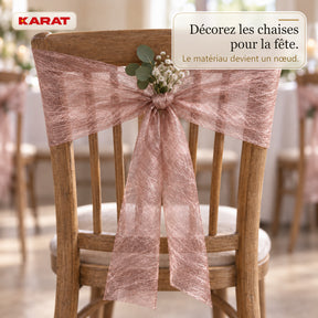 Chemin de table | Monarch | Voile décoratif à reflets métallisés | Rouleau 30 cm x 25 m | 13 coloris