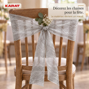 Chemin de table | Monarch | Voile décoratif à reflets métallisés | Rouleau 30 cm x 25 m | 13 coloris