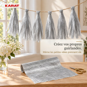 Chemin de table | Monarch | Voile décoratif à reflets métallisés | Rouleau 30 cm x 25 m | 13 coloris