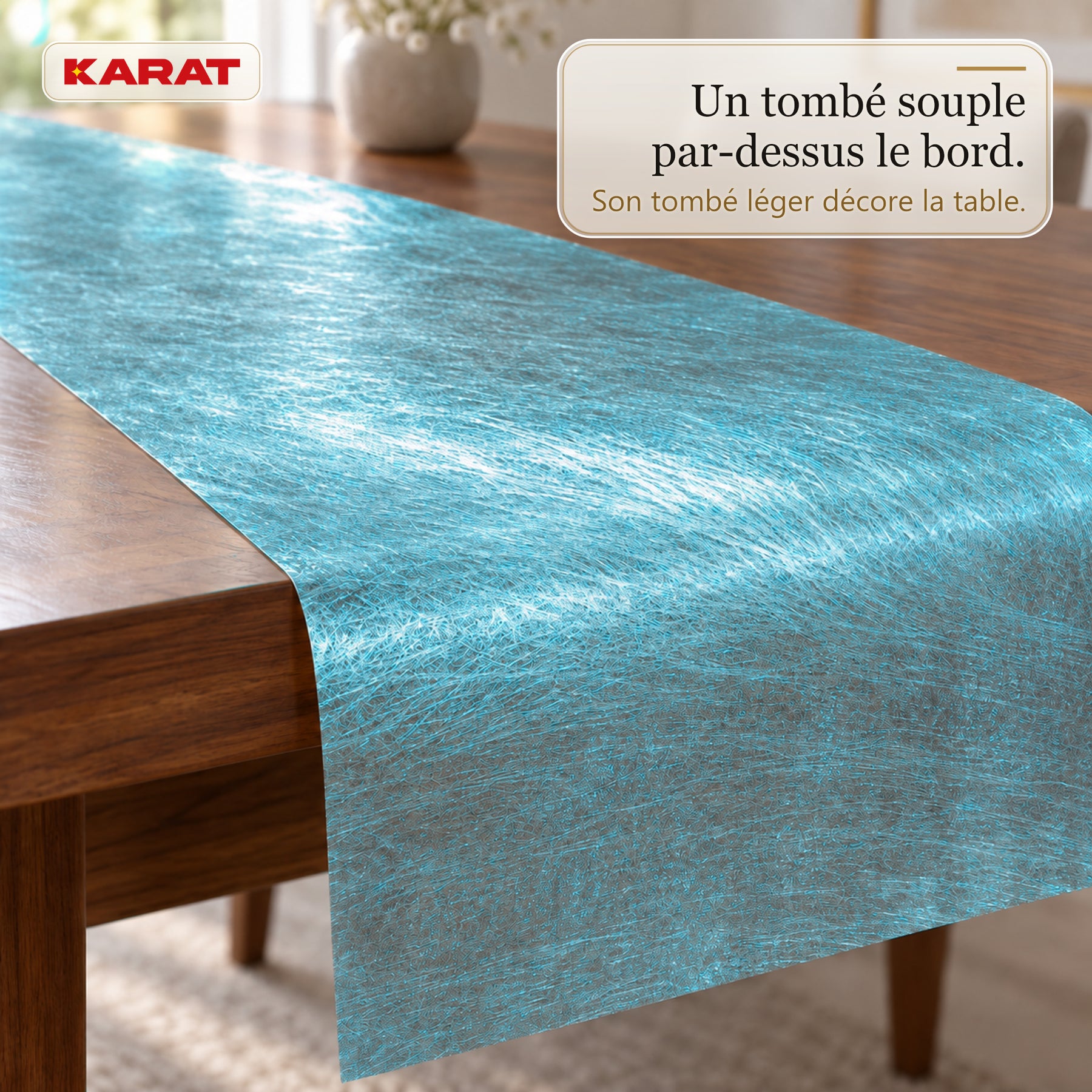 Chemin de table | Monarch | Voile décoratif à reflets métallisés | Rouleau 30 cm x 25 m | 13 coloris
