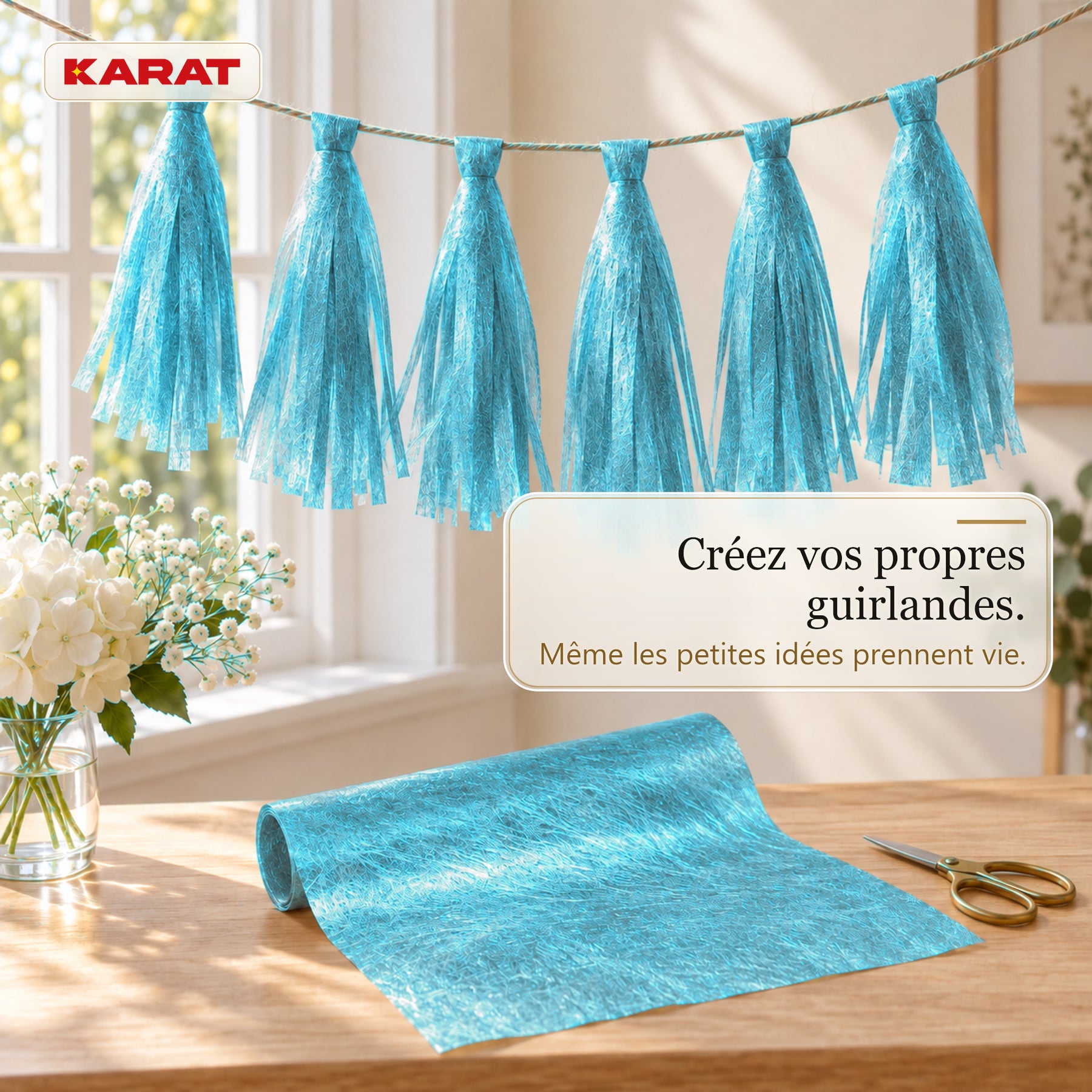 Chemin de table | Monarch | Voile décoratif à reflets métallisés | Rouleau 30 cm x 25 m | 13 coloris