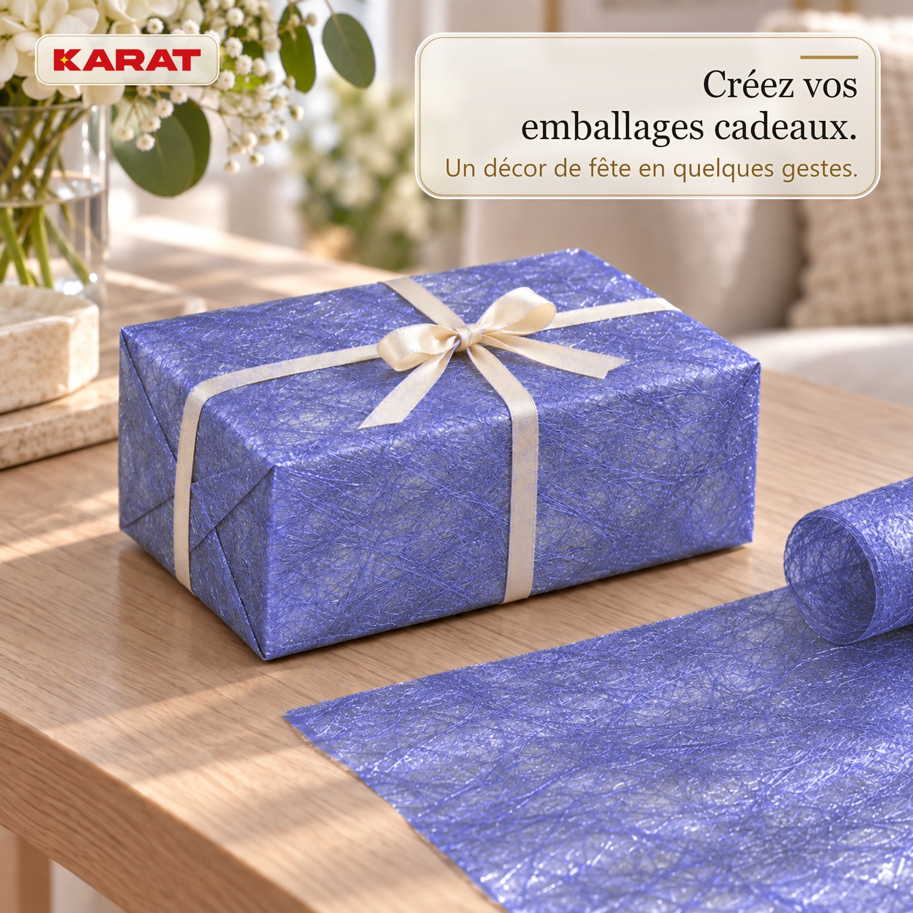 Chemin de table | Monarch | Voile décoratif à reflets métallisés | Rouleau 30 cm x 25 m | 13 coloris