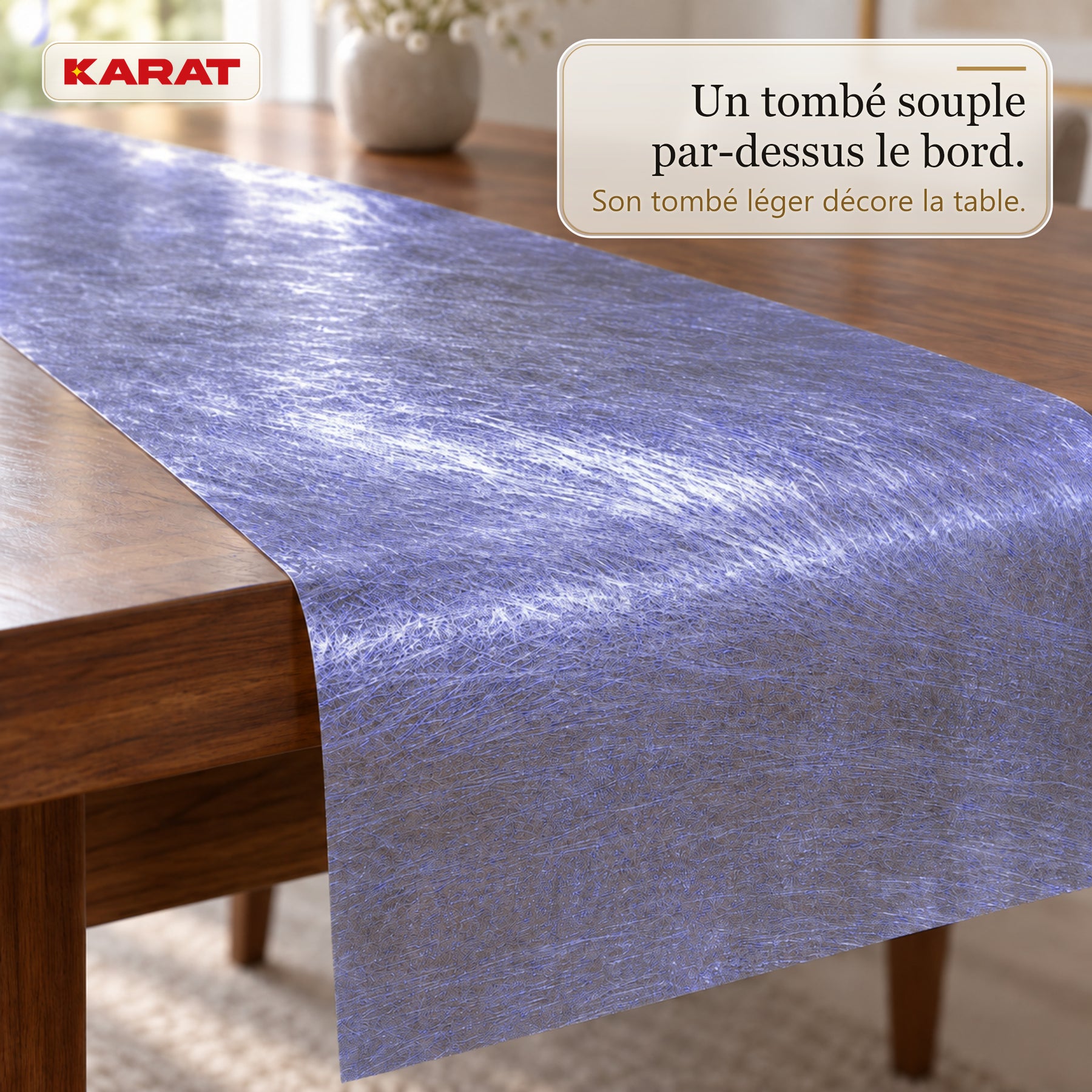 Chemin de table | Monarch | Voile décoratif à reflets métallisés | Rouleau 30 cm x 25 m | 13 coloris