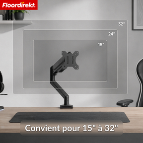 F5_Noir - Bras simple pour 1 écran