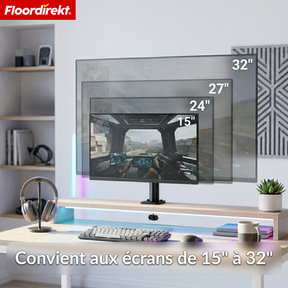 Bras de moniteur | Support d’écran réglable et flexible avec pince de bureau pour 1 ou 2 moniteurs