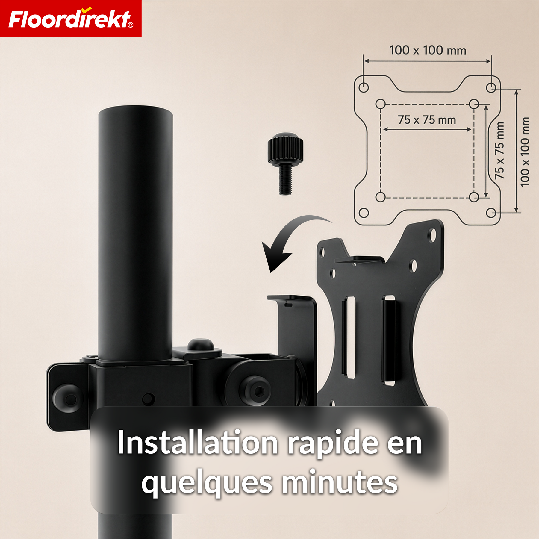 Bras de moniteur | Support d’écran réglable et flexible avec pince de bureau pour 1 ou 2 moniteurs