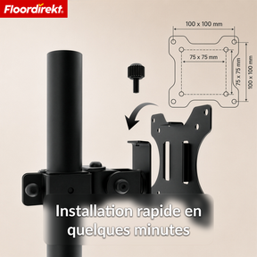 Bras de moniteur | Support d’écran réglable et flexible avec pince de bureau pour 1 ou 2 moniteurs