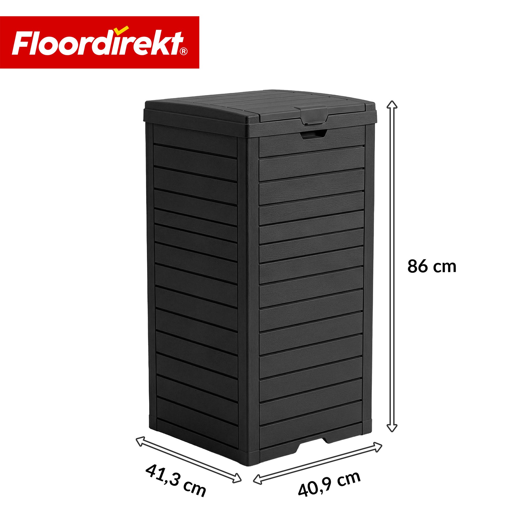 Poubelle extérieure aspect bois | Poubelle résistante aux intempéries pour jardin & terrasse | 118L / 230L